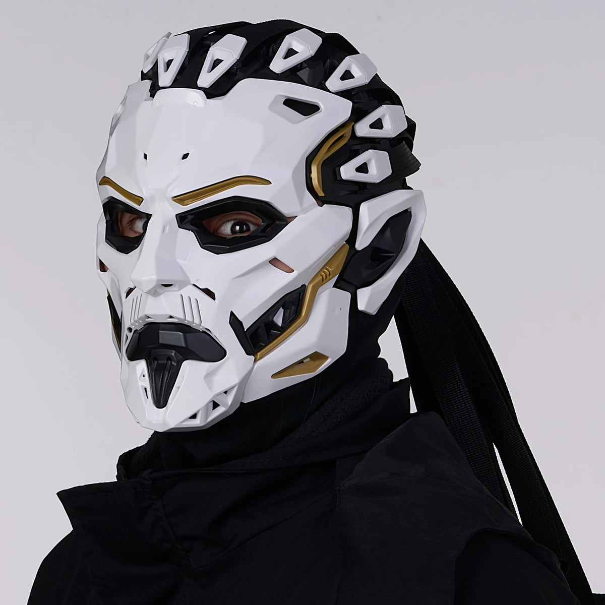 JAUPTO punk Witcher PVC-cosplaymasker voor het hele gezicht, hoogwaardig feestattribuut, Halloweenaccessoire 2026