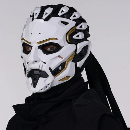 JAUPTO punk Witcher PVC-cosplaymasker voor het hele gezicht, hoogwaardig feestattribuut, Halloweenaccessoire 2026