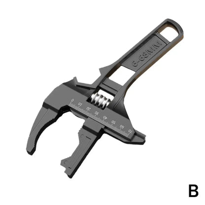 Verstellbarer Rohrschlüssel und Mutternschlüssel – 6–68 mm Haushaltswerkzeuge für Badezimmerreparaturen, multifunktionaler Schraubenschlüssel