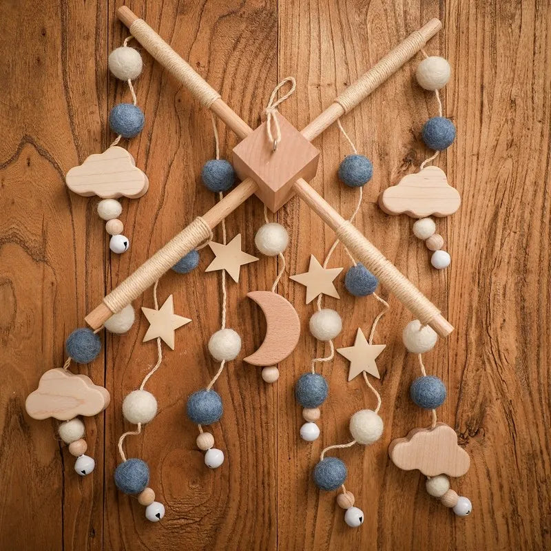 Hot Air Balloon Crib Mobile Newborn Sensory Toys Soothing