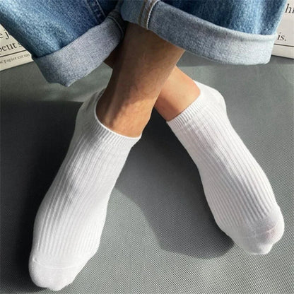 Soft women's invisible ankle socks 5-pack - 100% cotton sweat-absorbing low-cut boat socks