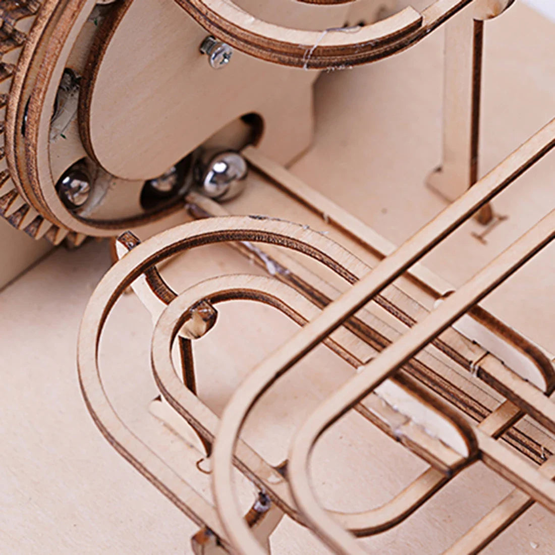 Kit di Puzzle Meccanico 3D in Legno per Corsa di Biglie, Pista a Ingranaggi, Giocattolo STEM, Ritorno a Scuola 2025, Regalo Educativo