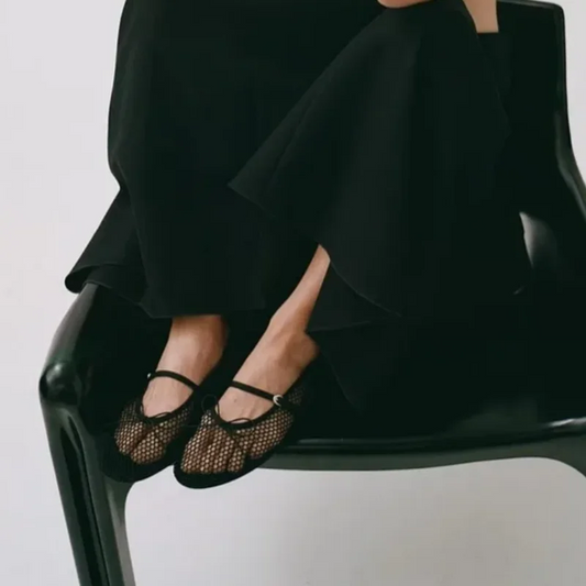 Breathable Women’s Ballet Flats - Mary Jane, Mesh, Summer