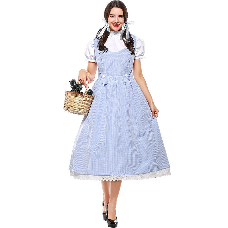 Tovenaar van Oz Dorothy Alice Halloween-sprookjeskostuum, actricekostuumjurk voor vrouwen 2026