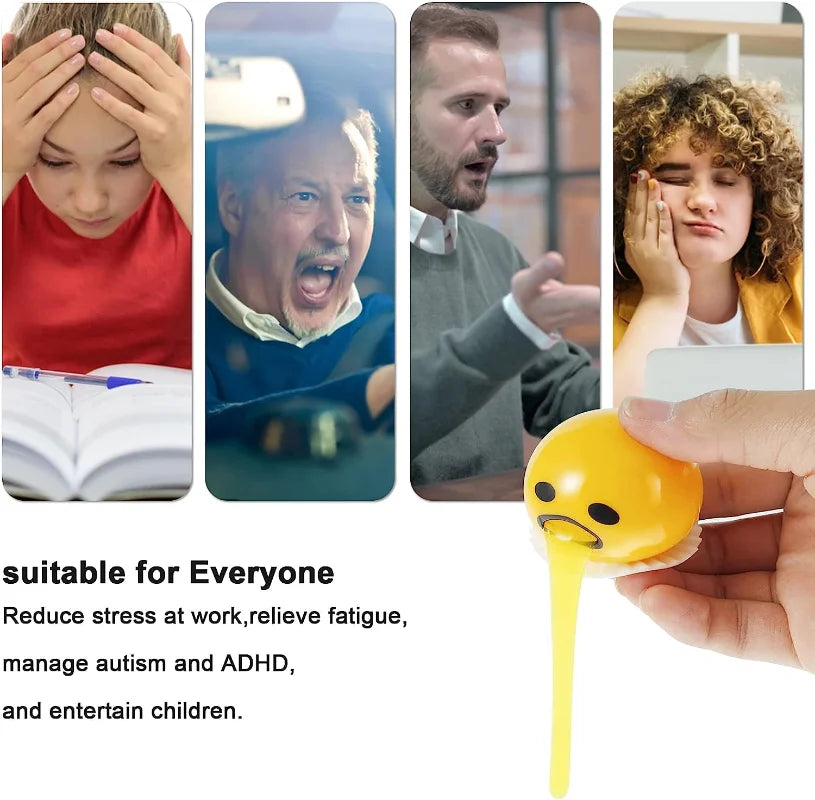 Stress Relief Egg Yolk Squeeze Toy Vomit Gag Funny Gift