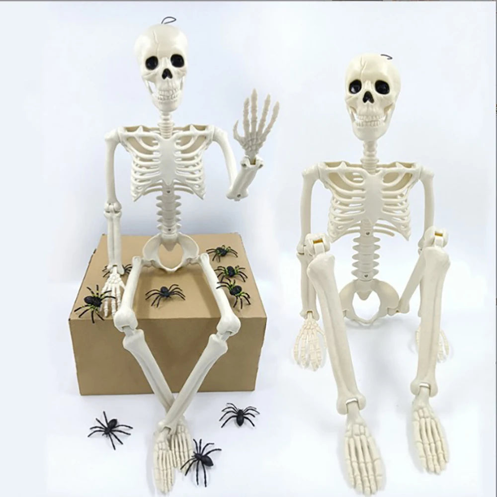 Beweegbaar menselijk skelet, Halloween-plastic nepbottendecoratie en griezelig accessoire 2026