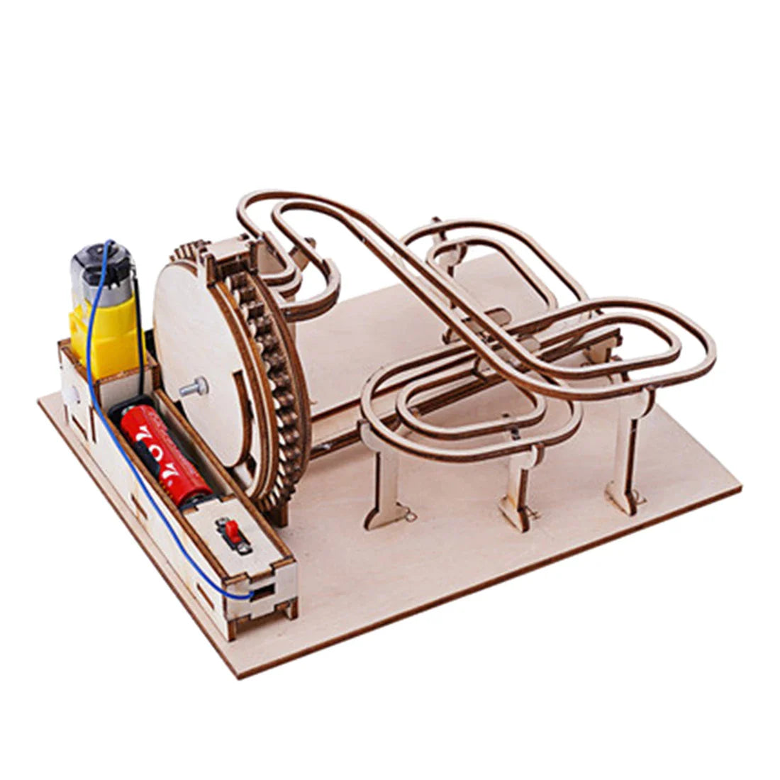 Kit di Puzzle Meccanico 3D in Legno per Corsa di Biglie, Pista a Ingranaggi, Giocattolo STEM, Ritorno a Scuola 2025, Regalo Educativo
