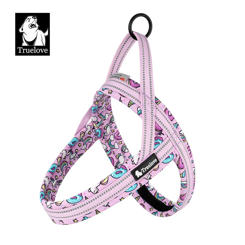 Arnés para perro floral de malla con chaleco acolchado arnés de ajuste rápido ajustable para todas las razas otoño 2025 cómodo para paseos