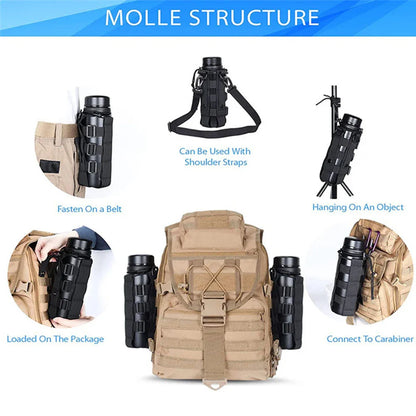 Molle Water Bottle Bag Multitool Pouch Carrier For Hiking And Camping Fall 2025 Outdoor Gear Gift