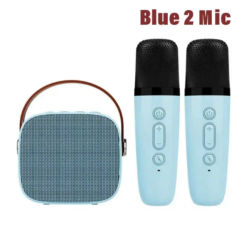 Karaoke Machine Portable Wireless Dual Microphones Bluetooth Speaker DSP System for Kids Party Gift TikTok Viral 2025