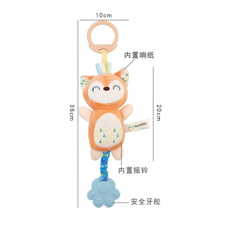 Animal Rattle Newborn Sensory Toys Soft Travel Toy Set