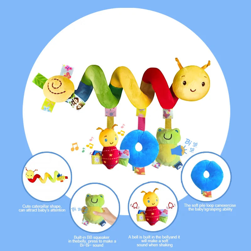 Baby hangend autostoeltje speelgoed met pieper rammelaars 0 tot 12M