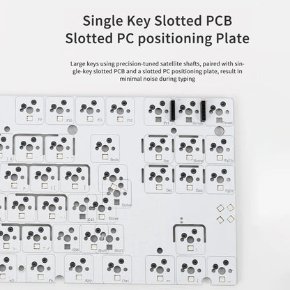 Teclado mecánico 87 teclas modo tri RGB intercambiable en caliente