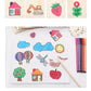 Wooden DIY Art Stencil Set for Kids - Creative Painting & Drawing Tools, Educational Craft Supplies