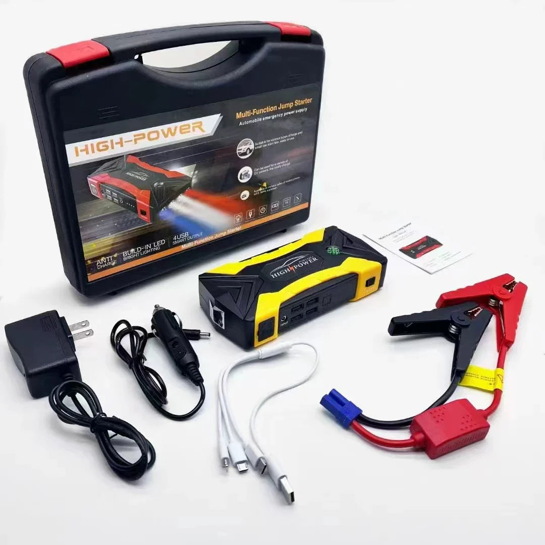 Bil startbooster multifunksjon bærbar powerbank 99800mAh 3000A nødstart USB-utgang viral fall 2025 gave