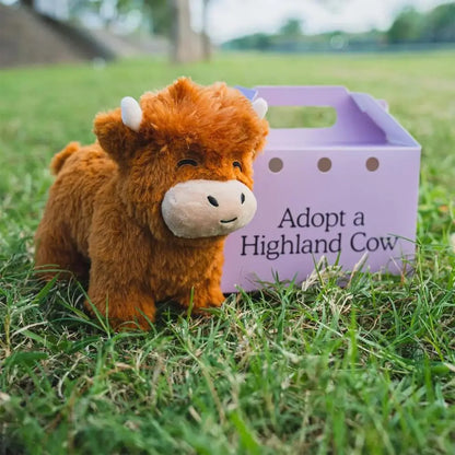 Carino Peloso Tori delle Highlands Plushie - Giocattolo Morbido Realistico per Bambini, 25cm Bambola Coccolosa