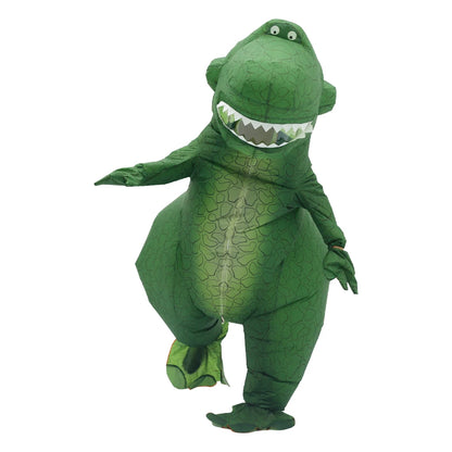Groen opblaasbaar dinosaurus-mascottekostuum voor volwassenen, personagekostuum voor Halloween en verjaardagsfeest 2026