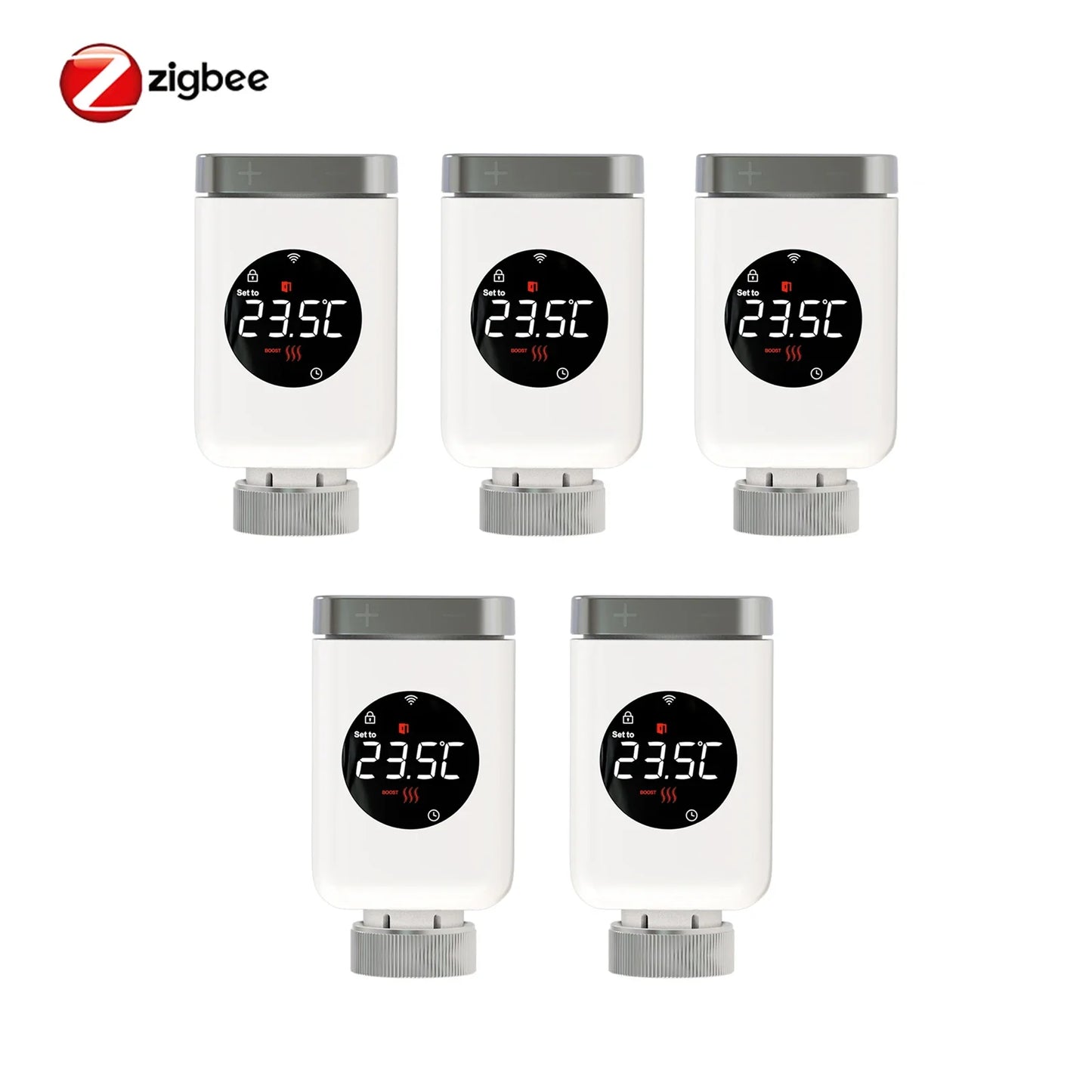 Smart termostat radiatorkontrolventil TRV med WiFi ZigBee app fjernbetjening energibesparelse efterår 2025