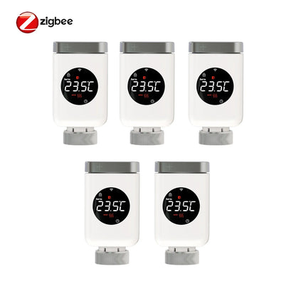 Smart termostat radiatorkontrolventil TRV med WiFi ZigBee app fjernbetjening energibesparelse efterår 2025