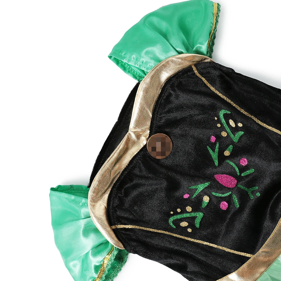Anna Frozen-prinsessenjurk voor kinderen en meisjes, verjaardagsfeest-, carnavals- en Halloween-kostuum, vestidos 2026