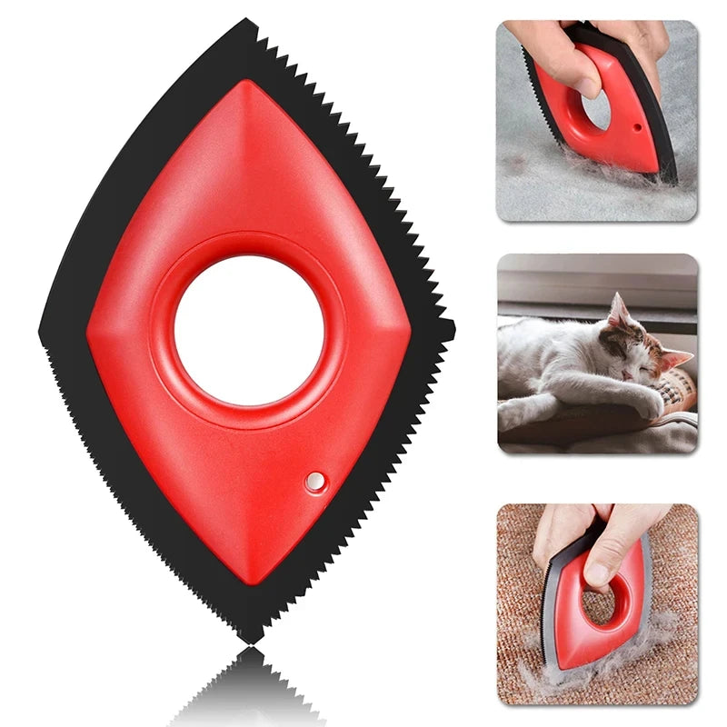 Reusable Pet Hair Remover Comb Brush for Dogs & Cats - 4 Cleaning Modes, Multi-Surface Grooming Tool