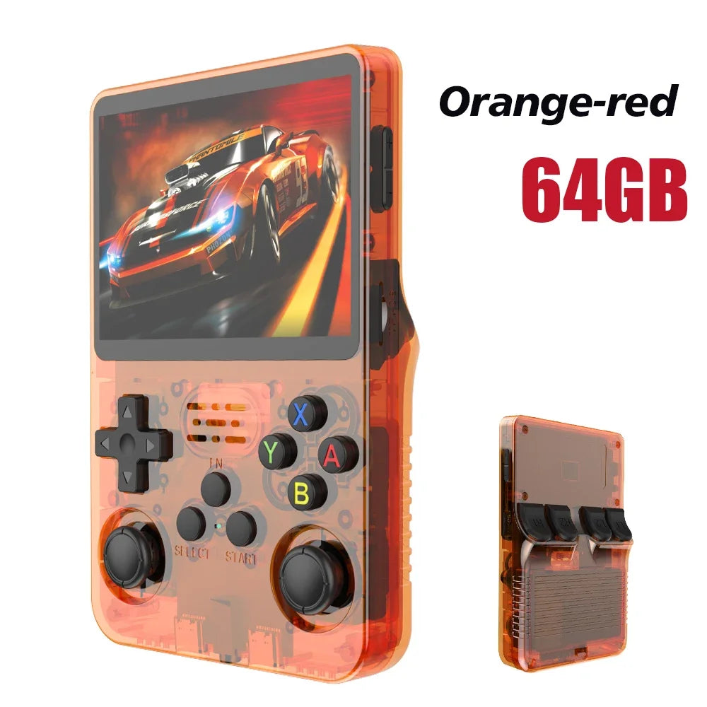 Portable R36S Retro Handheld Video Game Console - 3.5" IPS Screen, 64GB Storage, Linux System