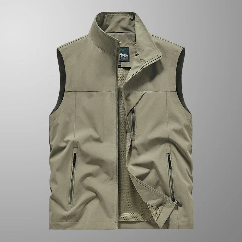 Waterproof Versatile Mens Vest - Sleeveless Polyester