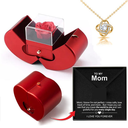 Mother's Day Gift Flower Jewelry Box 2025 Eternal Rose Flower