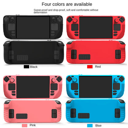 Funda de silicona para Steam Deck OLED con tapas de botones y agarre