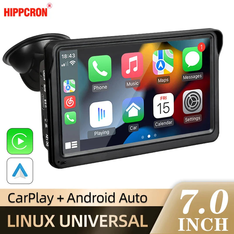 CarPlay Wireless Head Unit 7 Inch In Dash Car Stereo Universale Touch Screen Wireless Android Auto Fall 2025