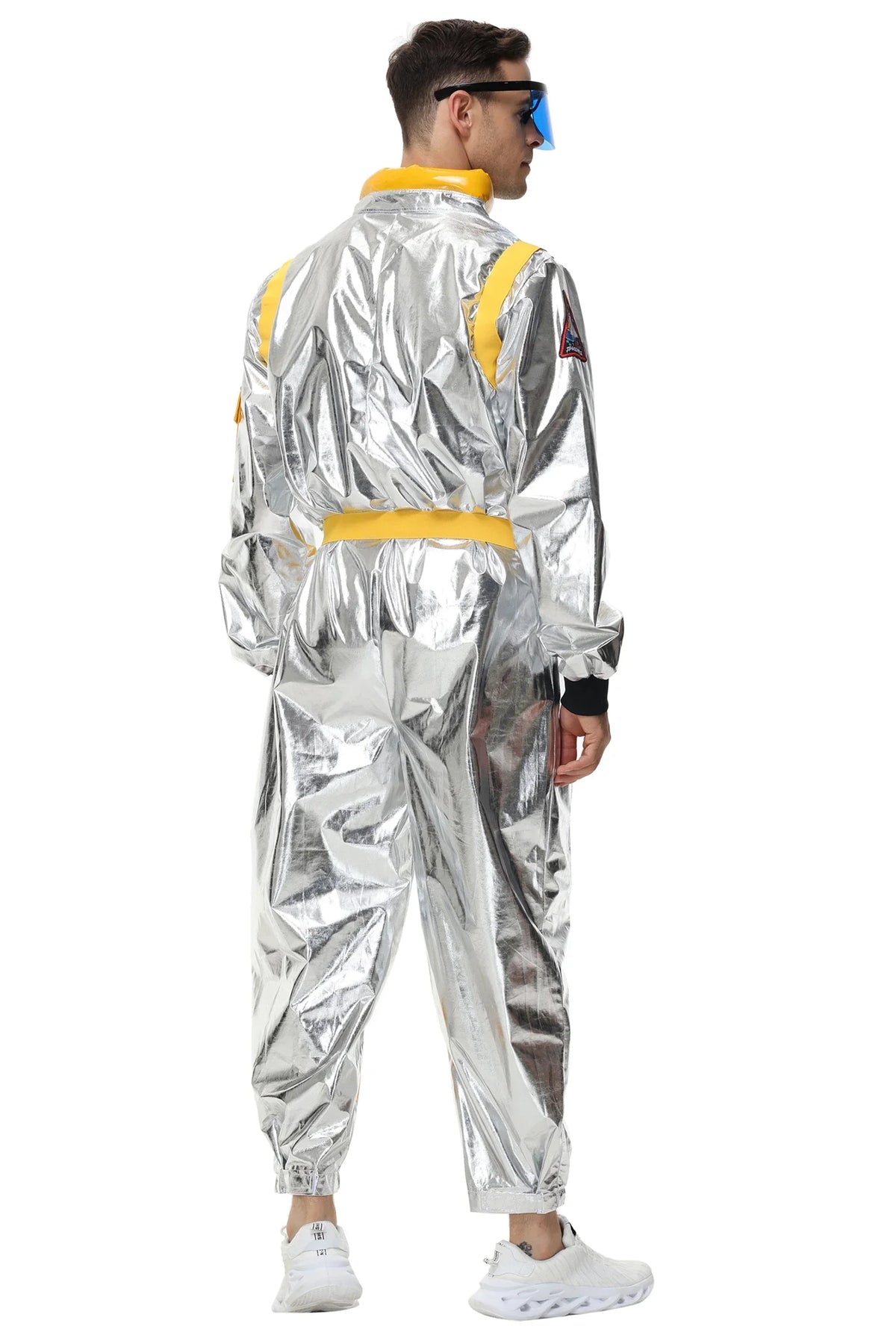 Zilverkleurig astronautenruimtepak voor volwassenen, jumpsuit voor koppels, cosplay voor Halloween, carnaval en verkleedfeesten 2026