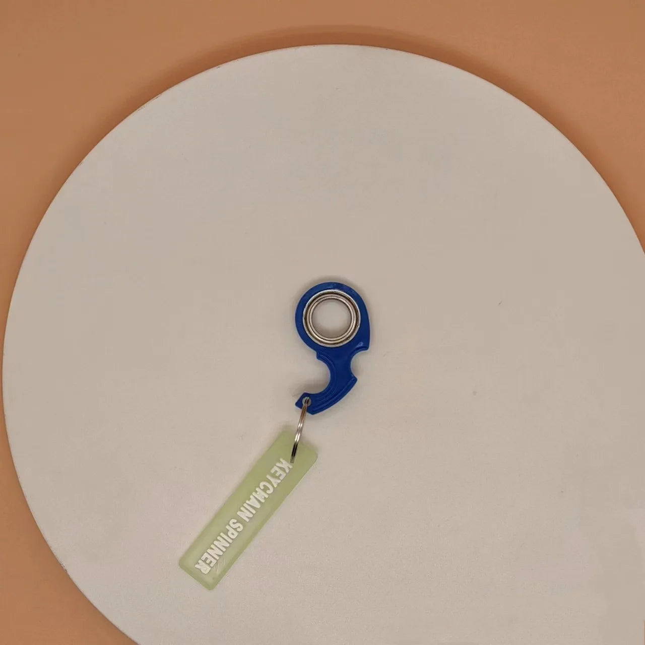 Metal Keychain Fidget Spinner Ring Stress Relief Toy