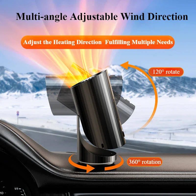Car Heater Defogger 360 Rotatable Portable Plug In 24V 12V Quick Cabin Warmth Winter 2025