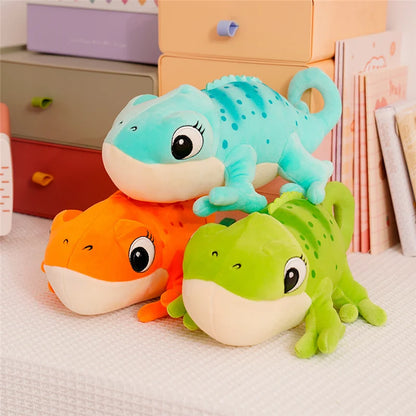 Almohada de camaleón de felpa 30cm reptil de dibujos animados regalo acogedor