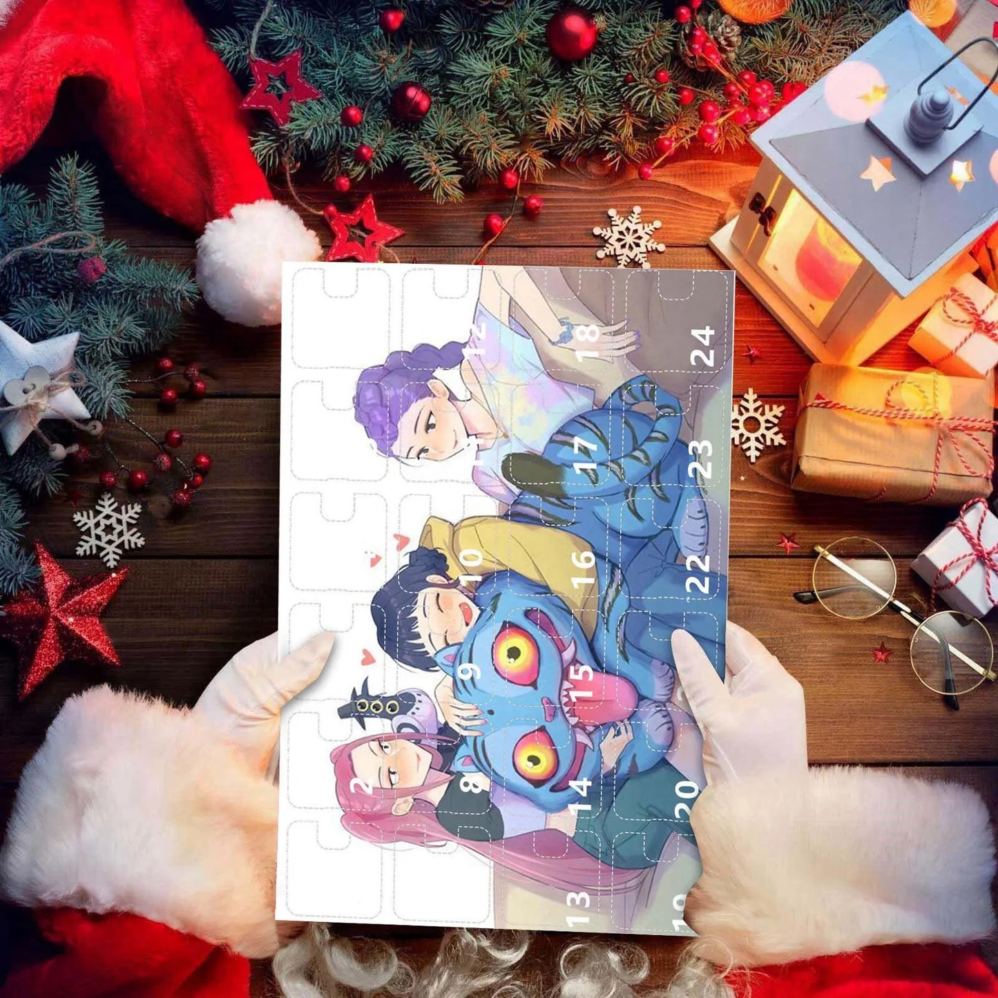 Kpop adventskalender 24 dagen demonjagers sleutelhanger cadeau