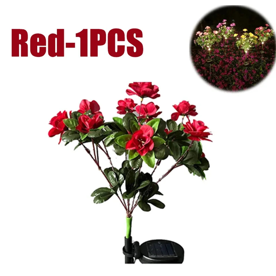 Luci Solari a Forma di Fiore Decorazione da Giardino LED Fiori di Azalea Illuminazione per Vialetti Esterni Idea Regalo Decorazione Festiva 2026