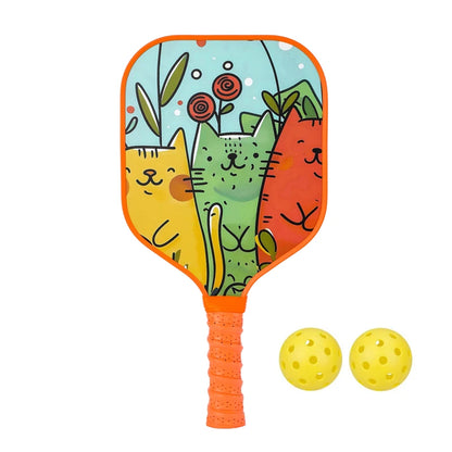 Variant image for Lightweight Kids Pickleball Paddles Set with Small Grip, Honeycomb Core, Fiberglass, Ages 6-12, Includes 2 Paddles and 2 Balls-14
