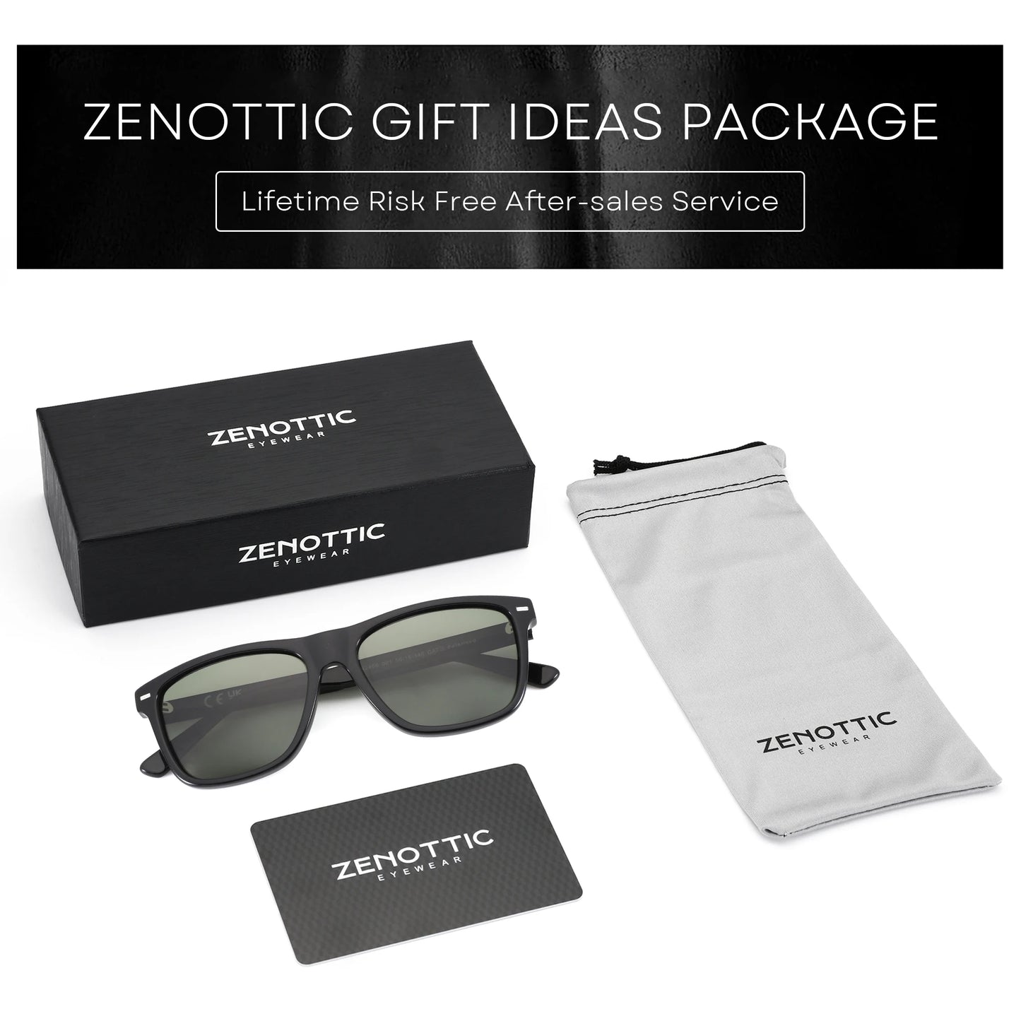 Polarized Sunglasses Square Acetate Frames UV400 Protection Unisex Classic Design