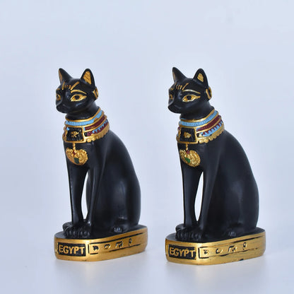 Statua mini gatto dea egizia in resina decorazione per casa e giardino idea regalo retrò