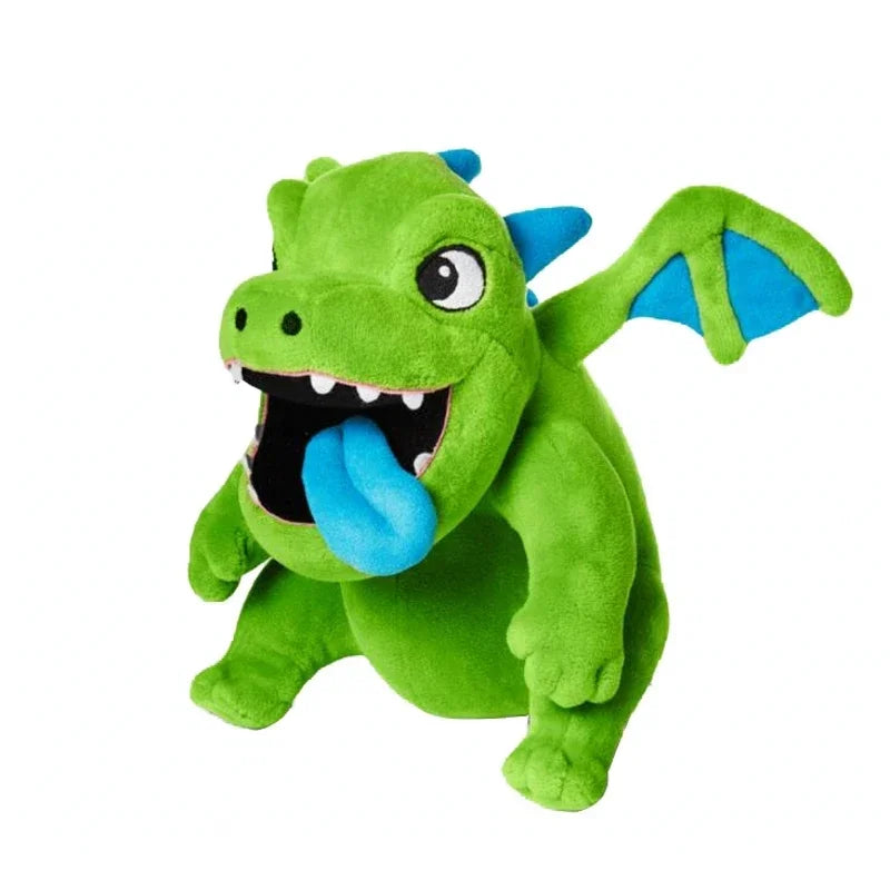 Ensemble de trois peluches dragon Jouet rouleau en rondin