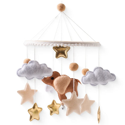 Wooden Felt Animal Crib Mobile With Soothing Calming Music