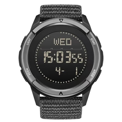 Digital 45mm Carbon Fiber Watch Nylon Strap Waterproof