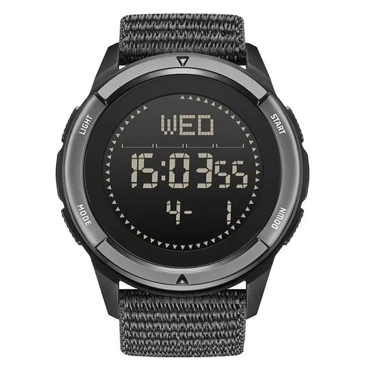 Digital 45mm Carbon Fiber Watch Nylon Strap Waterproof