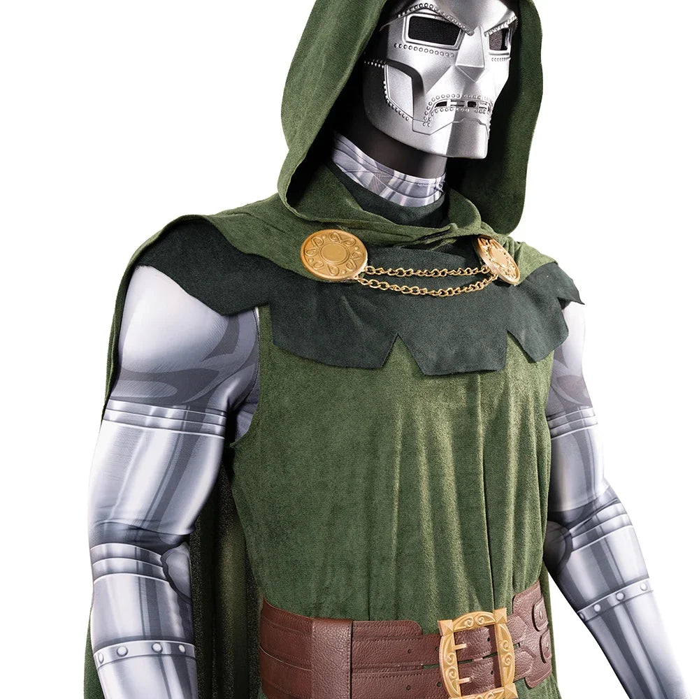 Doctor Doom cosplay-kostyme sett kappe maske Halloween 2025