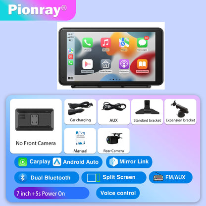 CarPlay Skærm Universal Trådløs CarPlay og Android Auto Bilstereo Hovedenhed med Spejl Cast WiFi Efterår 2025