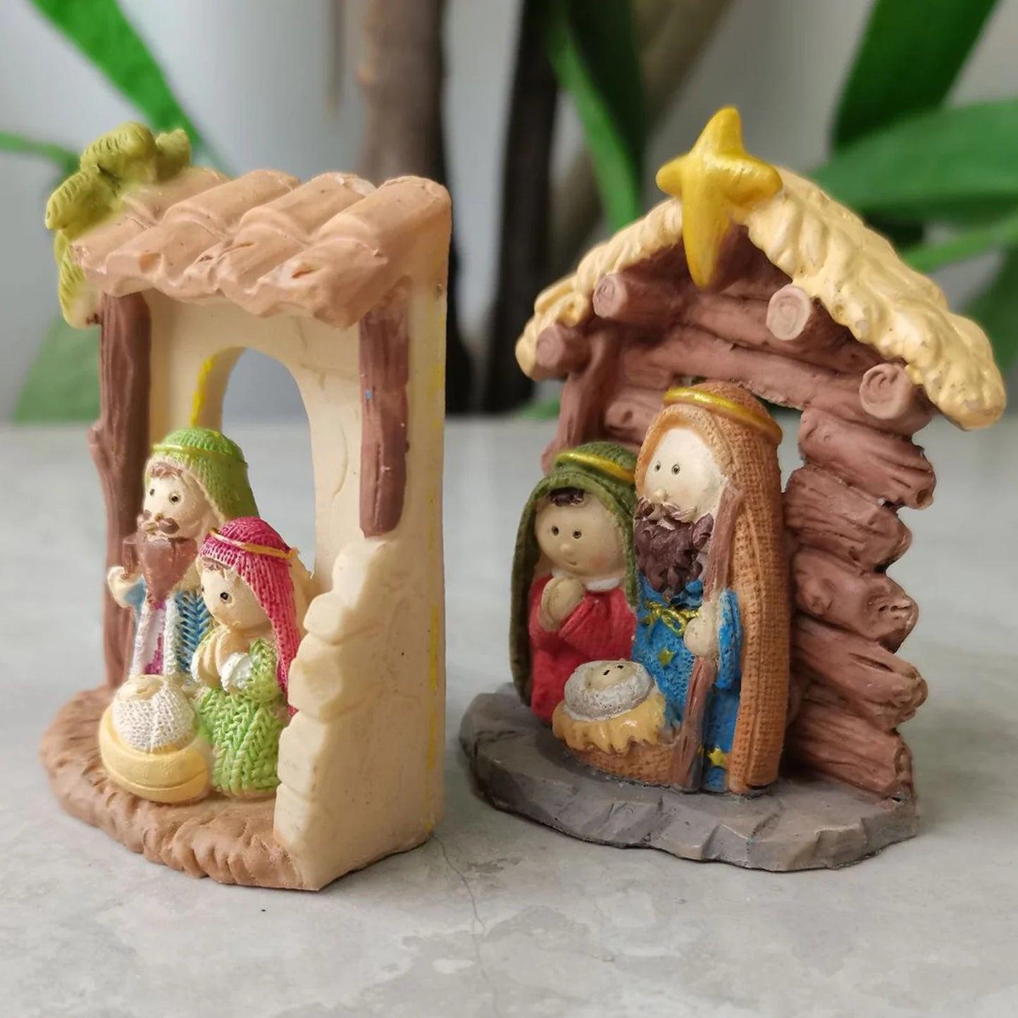 Nativity Scene Resin Figurine Holy Family Christmas Ornament For Desk Or Shelf Holiday Decor 2025 Gift