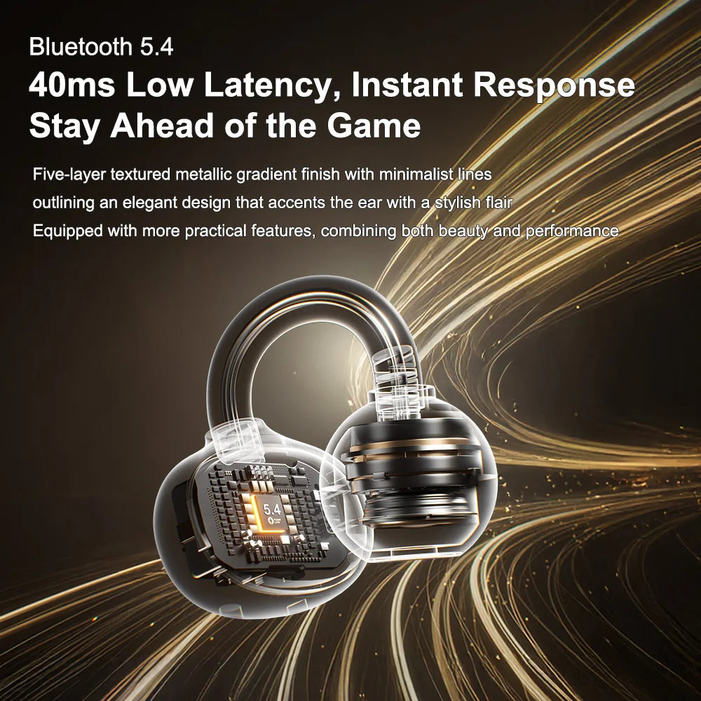 Écouteurs Bluetooth à conduction osseuse ouverts pour sport et gym