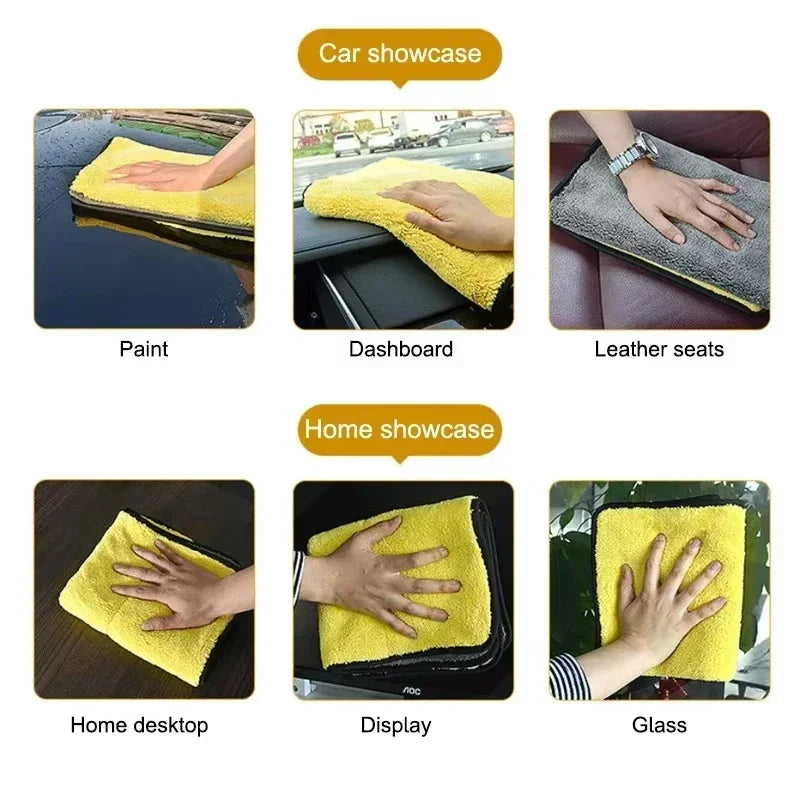 Car Microfiber Towels Double Layer Detailing Cloth Fall 2025 Soft Highly Absorbent Drying Towel