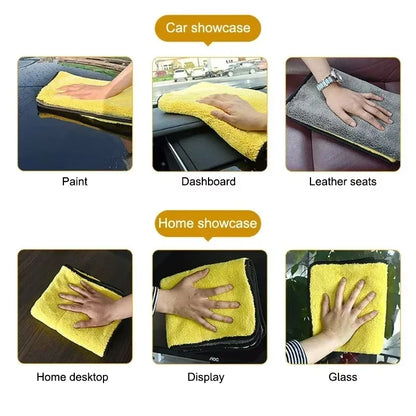 Car Microfiber Towels Double Layer Detailing Cloth Fall 2025 Soft Highly Absorbent Drying Towel