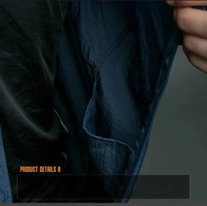Chaqueta ligera para hombre - Cremallera táctica, poliéster, verano